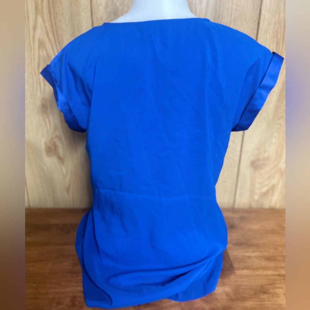 Express Blue Zip-Front Top - Picture 4 of 6